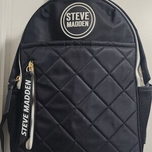 Steve Madden Black Quilted Backpack